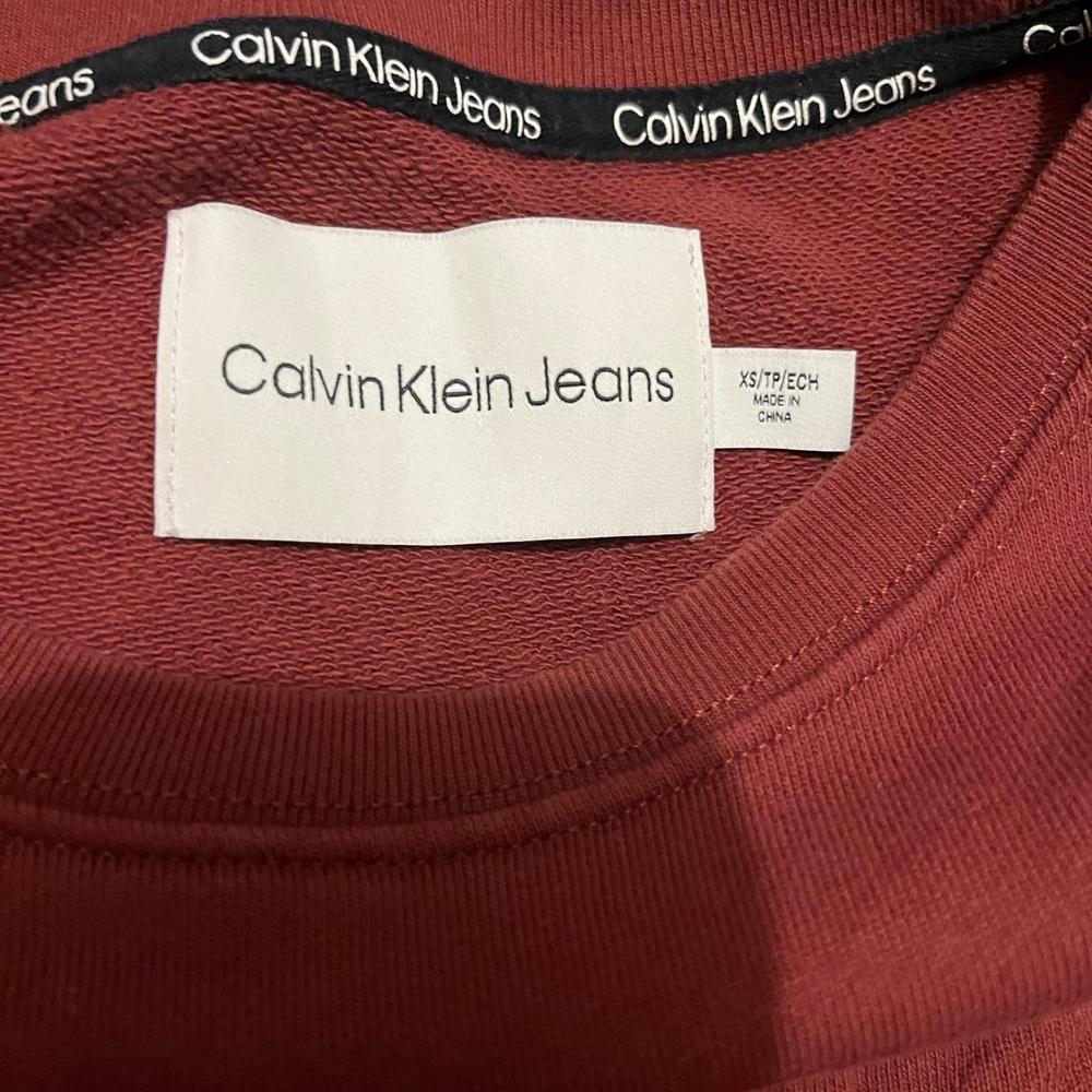 Calvin Klein Jeans Burgundy Sweatshirt